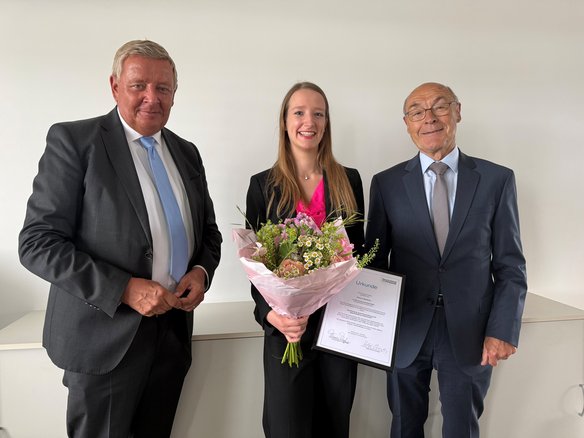 Bianca Weidner erhielt das 500. Deutschlandstipendium der TÜV Nord Vereine 500. Deutschlandstipenium an Bianca Weidner vergeben